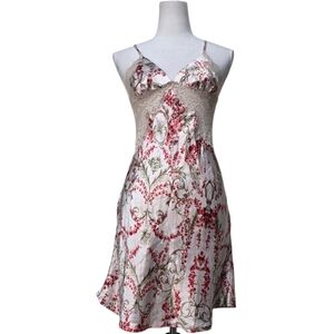 Gilligan & O'Mally Floral Chemise with Spaghetti Adjustable Straps Size Small
